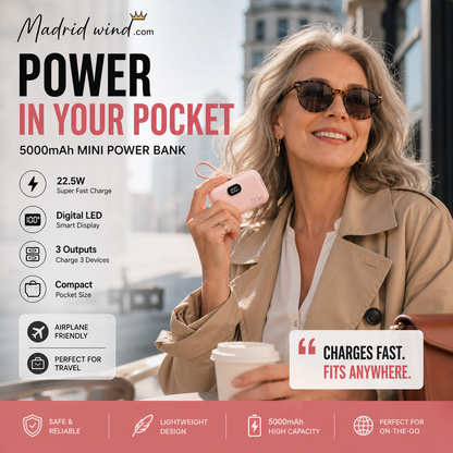 📱50% OFF! 5000mAh Mini Power Bank – Portable, Universal Compatibility 🔋🔌【Limited Offer】