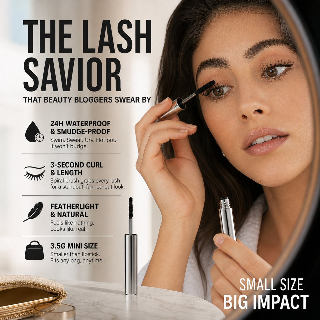 🌟LAST DAY SALE: ONLY ￡8.99!!🎁✨ Waterproof Curling & Lengthening Mascara ✨