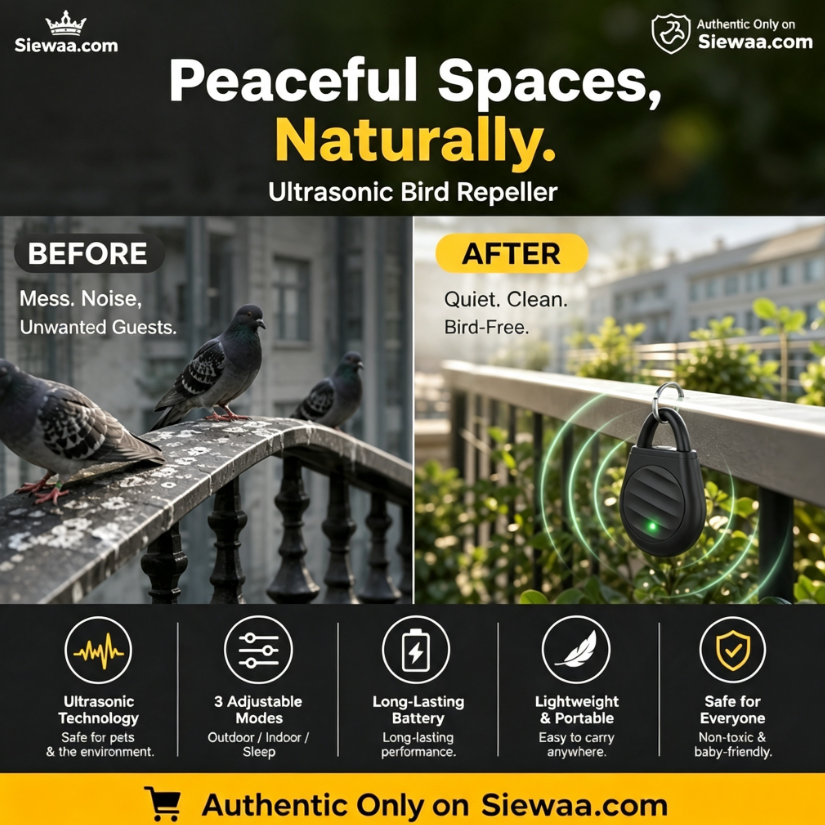 🐦No more trouble from birds, beasts and locusts！Portable Ultrasonic Bird Repellent Keychain