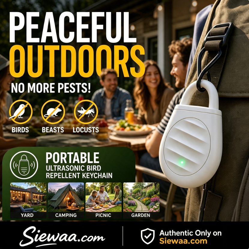 🐦No more trouble from birds, beasts and locusts！Portable Ultrasonic Bird Repellent Keychain