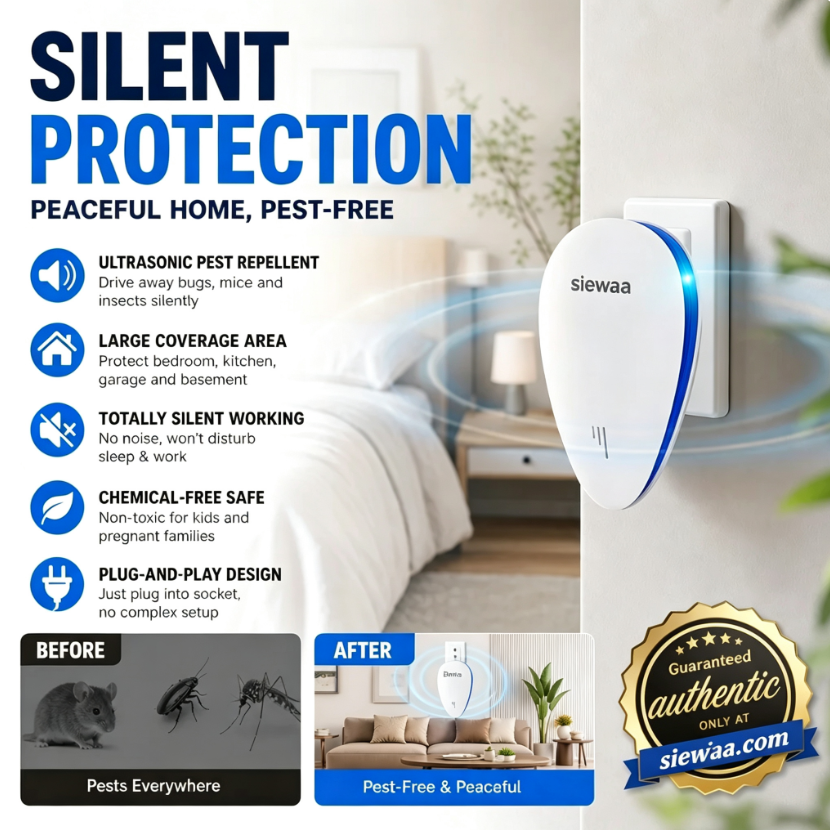 🔥Buy 1 Get 1 Free🔥Multi-Functional Ultrasonic Silent Pest & Insect Repeller🏠Upgraded Pest Repeller