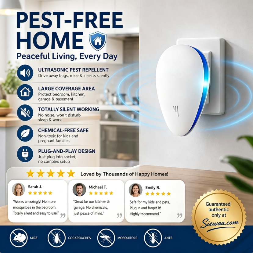 🔥Buy 1 Get 1 Free🔥Multi-Functional Ultrasonic Silent Pest & Insect Repeller🏠Upgraded Pest Repeller