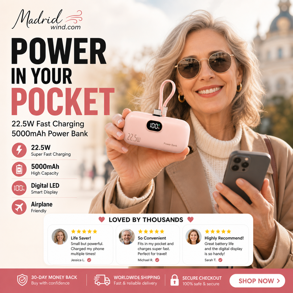 📱50% OFF! 5000mAh Mini Power Bank – Portable, Universal Compatibility 🔋🔌【Limited Offer】