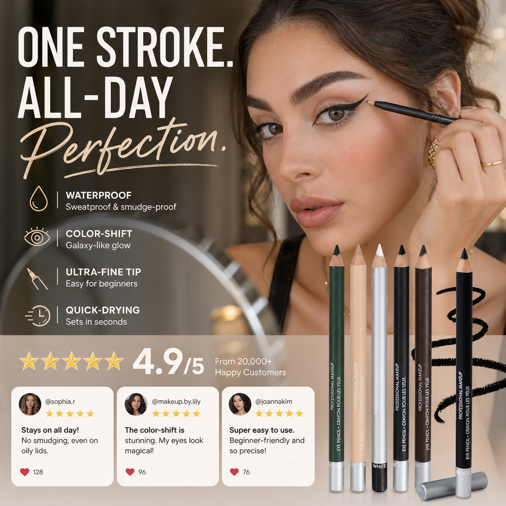 Soft Smudgeable Eyeliner Pencil – Long-Lasting, Effortless Blend
