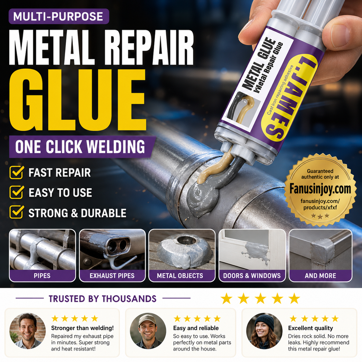 🏭Factory Authorized Exclusive Sale 🎁 50% OFF！New Metal Repair Glue!🔥Metal Glue - Weld Metal Repair Glue✨