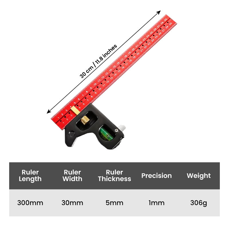 📐 50% OFF NOW! 🔥 Multifunctional Combination Movable Angle Ruler Set – Precise marking, durable stainless steel & perfect for woodworking, construction or DIY projects 🛠️