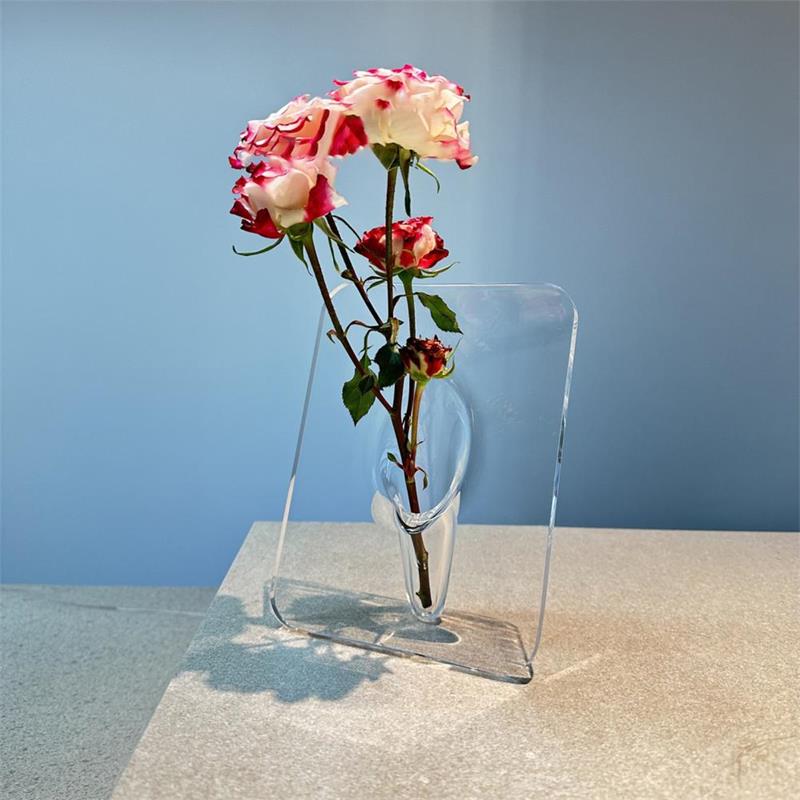 🌸LAST DAY SPECIAL PRICE!!🌸Nordic Transparent Acrylic Vase | Elegant Desktop Plant Holder & Home Decor | Modern Centerpiece for Living Room & Wedding Tables