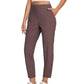 Women’s Fitted High-Waisted Zip-Pocket Trousers👖Lightweight, Breathable, Soft 26"/27" Ankle Pants with Zipper Pockets