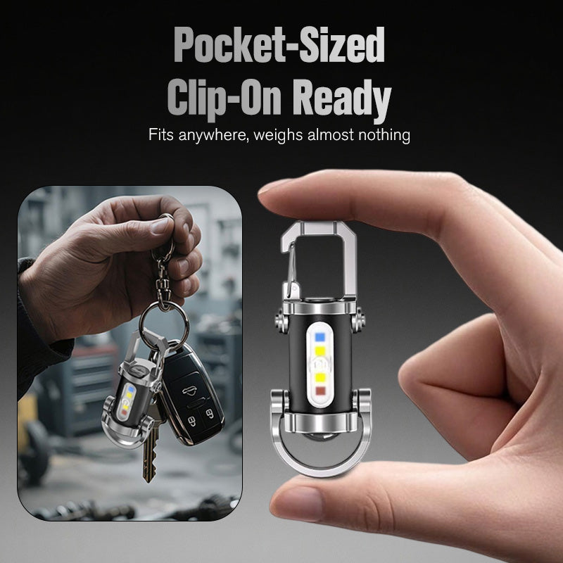 🔦 Rechargeable Keychain Flashlight – 300 Lumens, USB-C Charging & Compact, Unbreakable Design for EDC