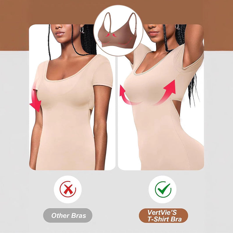 💐Jelly Wireless Womens Comfortable Wireless Bras Push Up Bralettes Seamless Tshirts Bras Deep V Everyday Bras