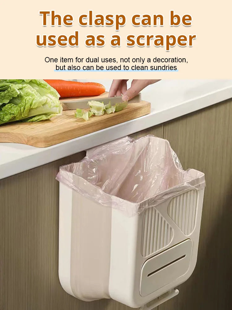 🏆Foldable Hanging Trash Can – Space Saving, Leak Proof & Easy to Clean🧼