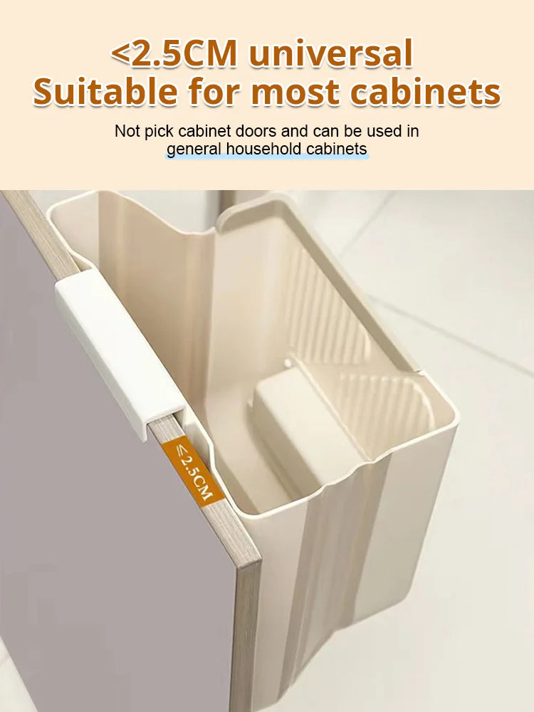 🏆Foldable Hanging Trash Can – Space Saving, Leak Proof & Easy to Clean🧼