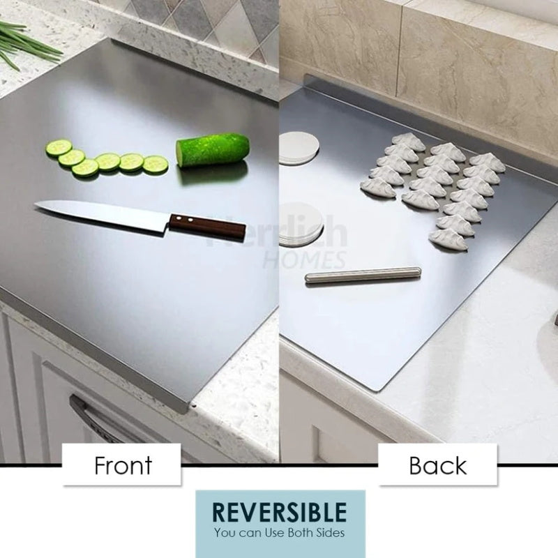 🎁Chef‑Recommended 50% Off！👩‍🍳🔪304 Stainless Steel Cutting Board, Must‑Have Cooking Tool！🥩🥦Safer, Cleaner & More Convenient!💥