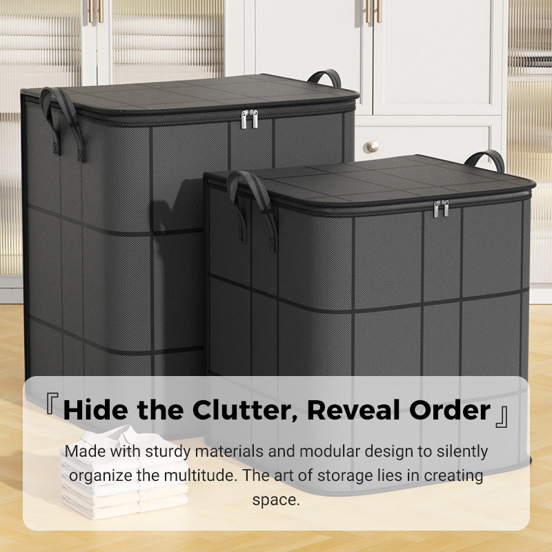 🛏️Large Capacity Dust-Proof Bedding Storage Bag, Heavy Duty Foldable Comforter Clothes Organizer with Handles