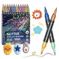 🎨Glitter Effect Brush Markers🥇✨: Create Sparkling Art Smoothly 🥳(🌈24-96 Colors | Smooth No Clog | No Bleed Through📝)