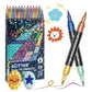 🎨Glitter Effect Brush Markers🥇✨: Create Sparkling Art Smoothly 🥳(🌈24-96 Colors | Smooth No Clog | No Bleed Through📝)