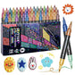 🎨Glitter Effect Brush Markers🥇✨: Create Sparkling Art Smoothly 🥳(🌈24-96 Colors | Smooth No Clog | No Bleed Through📝)