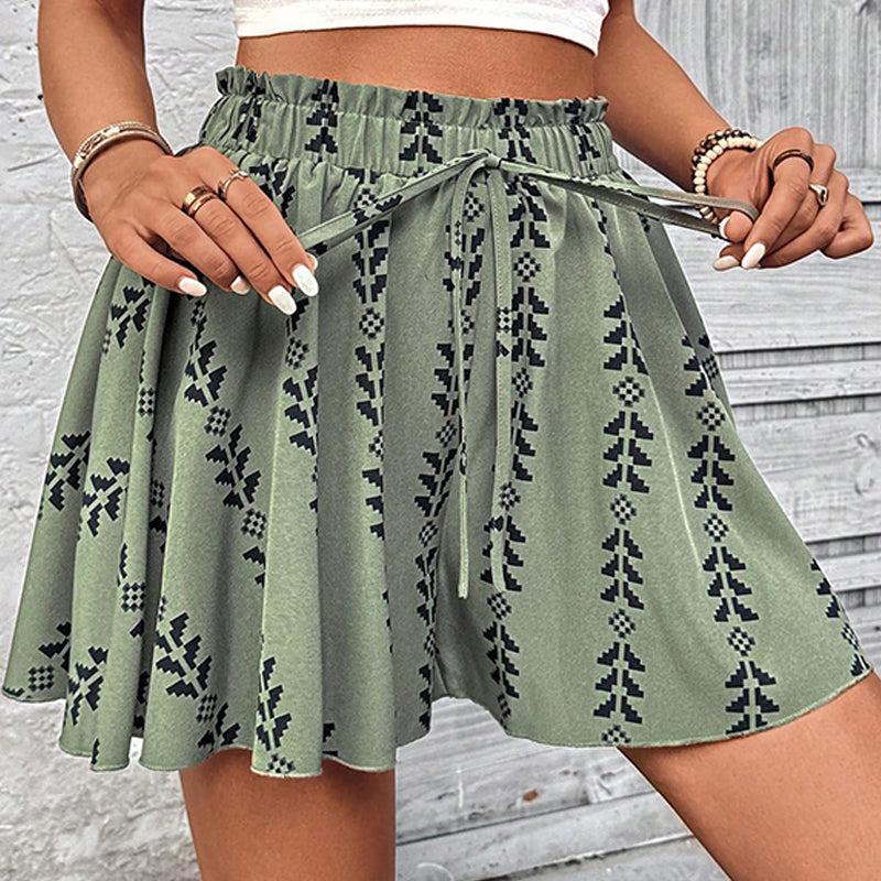 🏆 Last Day Special Price £13.99 ! 💃Women's Bohemian Print High-Waist Shorts🏖️
