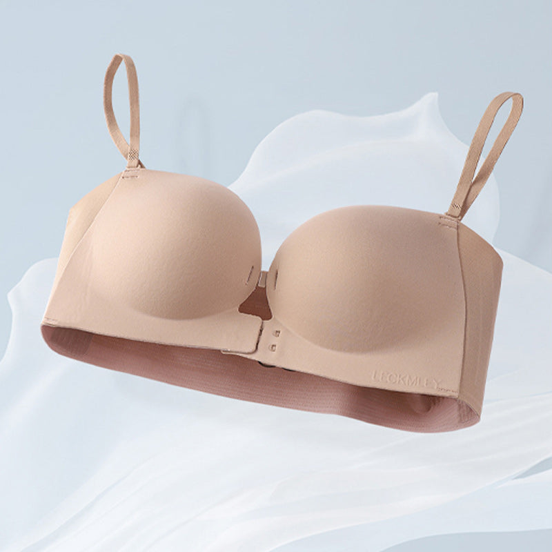 Seamless Front Closure Bra With Adjustable Straps