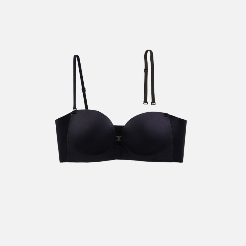 Seamless Front Closure Bra With Adjustable Straps