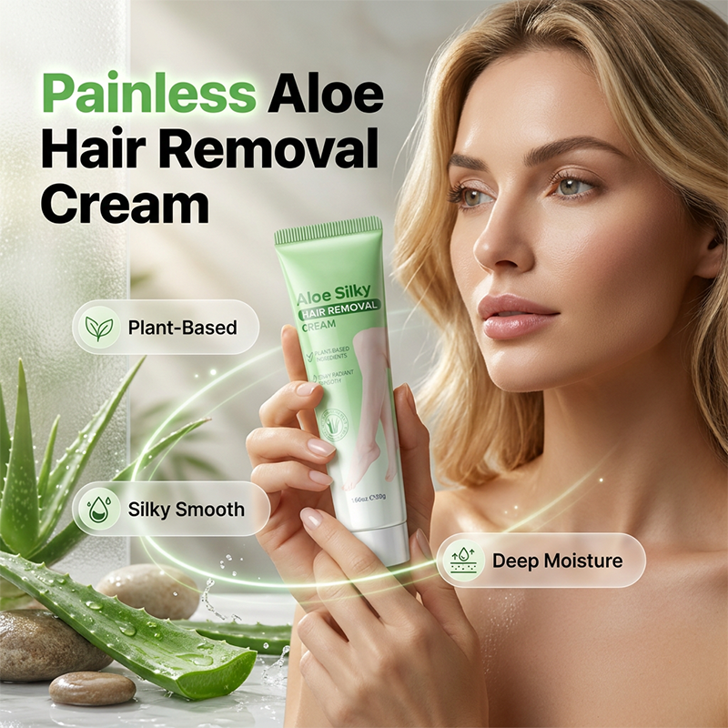 🏆 Last Day Special Price £3.99! 🔥Buy 1 Get 1 Free🎁Gentle Aloe Vera Hair Removal Cream💖