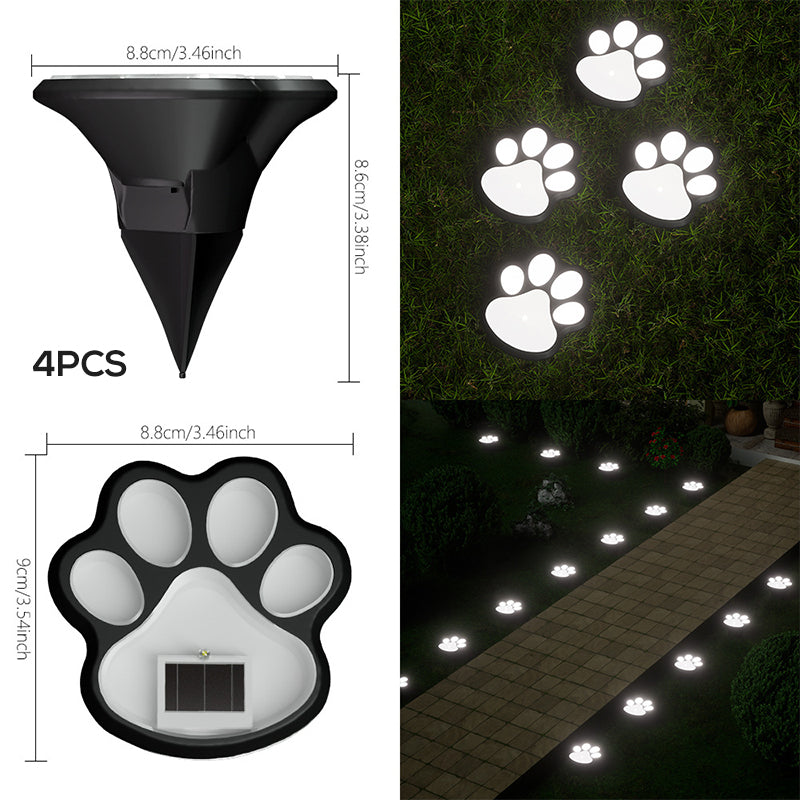 Solar Paw Print Garden Lights