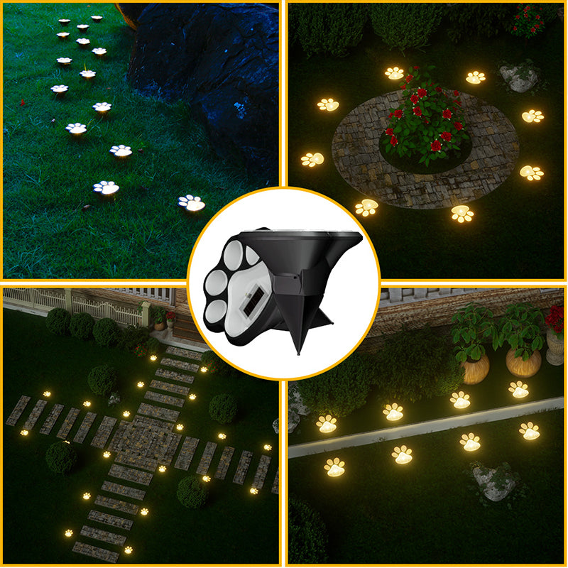 Solar Paw Print Garden Lights