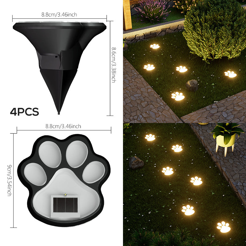 Solar Paw Print Garden Lights