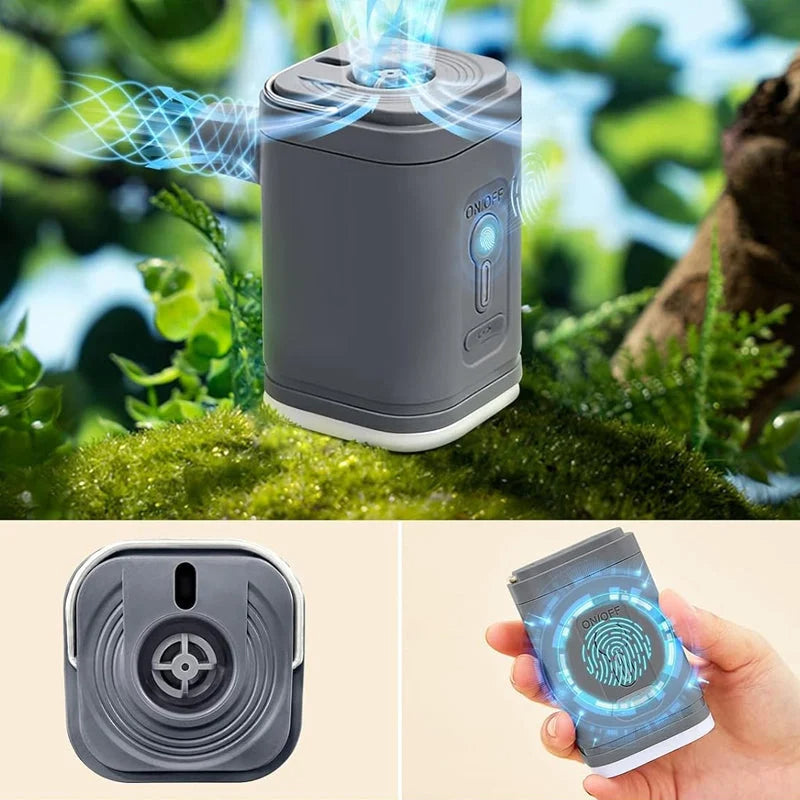 🏕️ Rechargeable Camping Air Pump – LED Light, Fast Inflation, Compact – Cash on Delivery 🔋