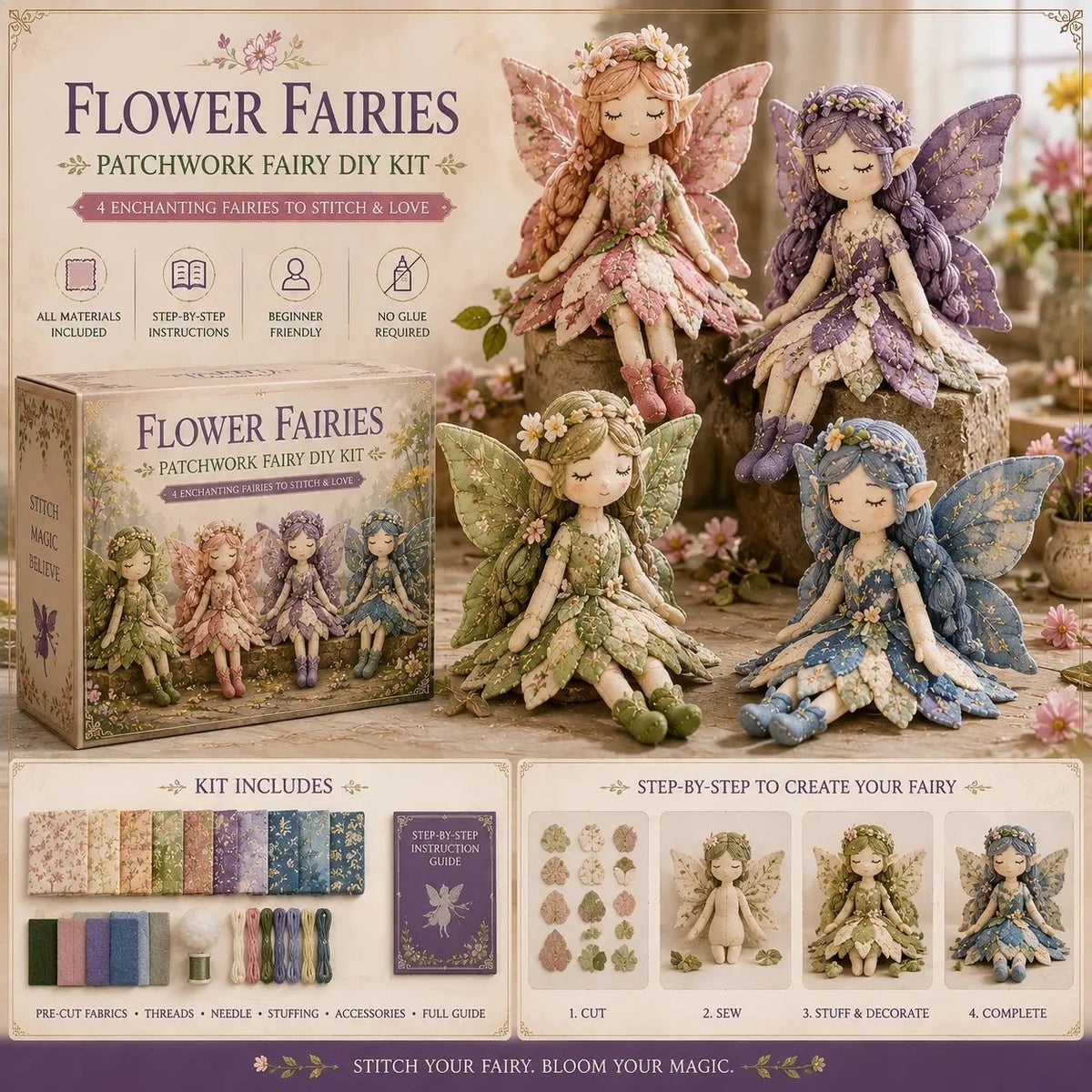 🔥LAST DAY 53% OFF🧵Fairy Patchwork DIY Collection