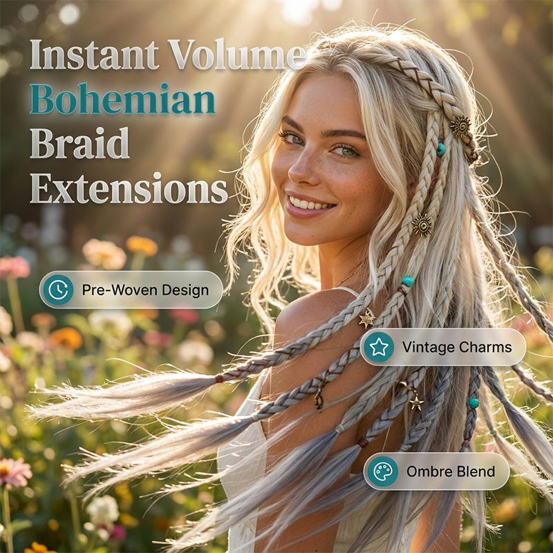 Maillard Style Pre-Braided Hair Extensions