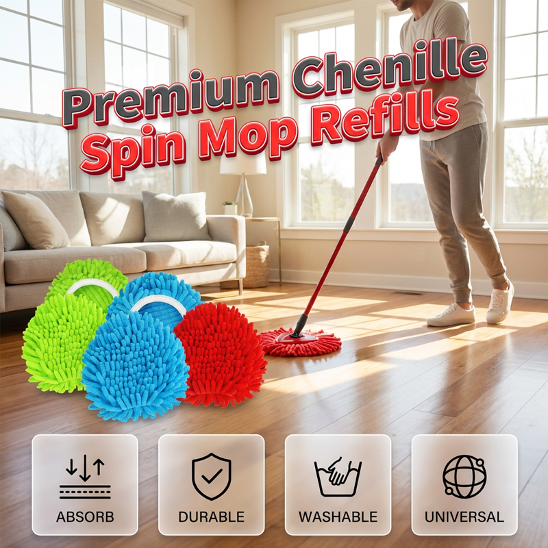 Chenille Spin Mop Head Replacement