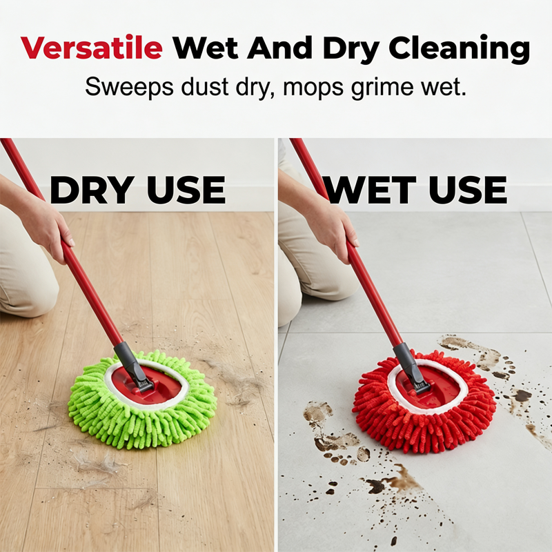 Chenille Spin Mop Head Replacement