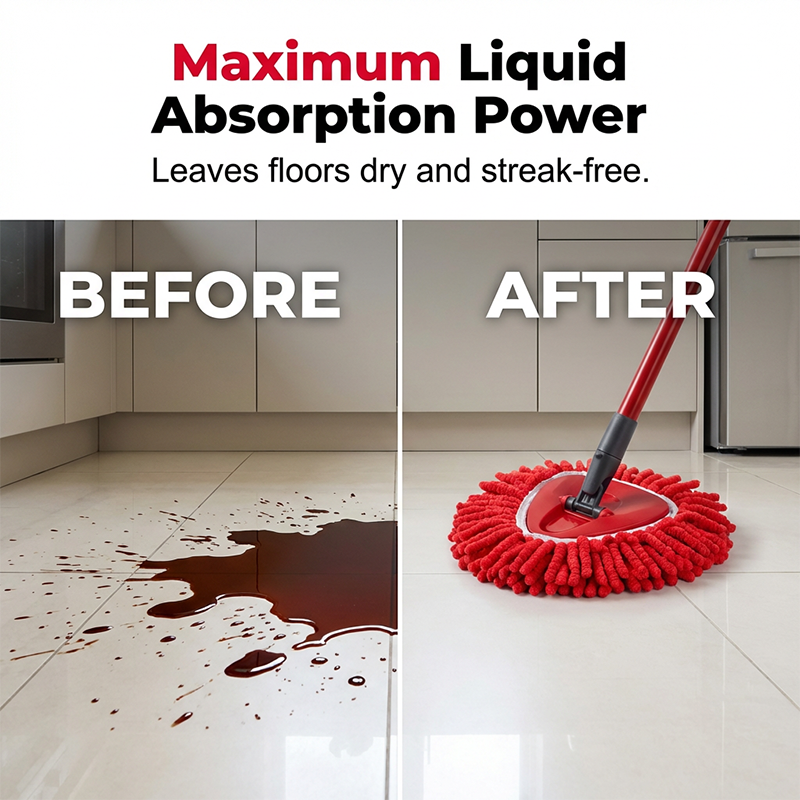 Chenille Spin Mop Head Replacement