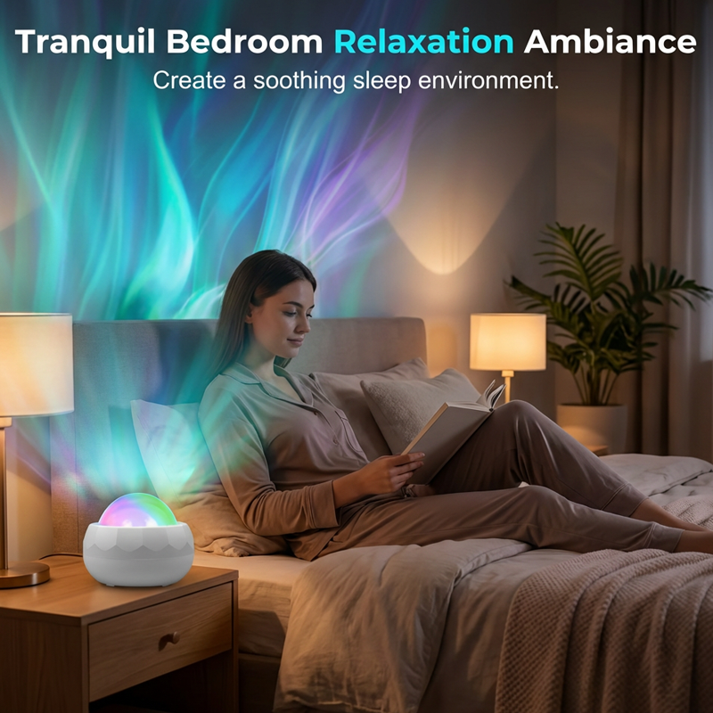 🌌✨ Aurora projector lamp – dynamic water ripple, USB, perfect for relaxation!