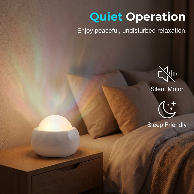 🌌✨ Aurora projector lamp – dynamic water ripple, USB, perfect for relaxation!