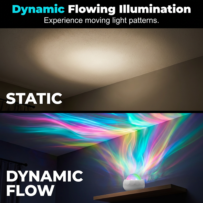 🌌✨ Aurora projector lamp – dynamic water ripple, USB, perfect for relaxation!
