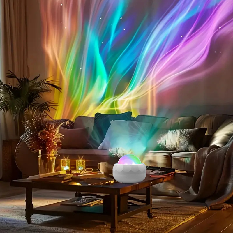 🌌✨ Aurora projector lamp – dynamic water ripple, USB, perfect for relaxation!
