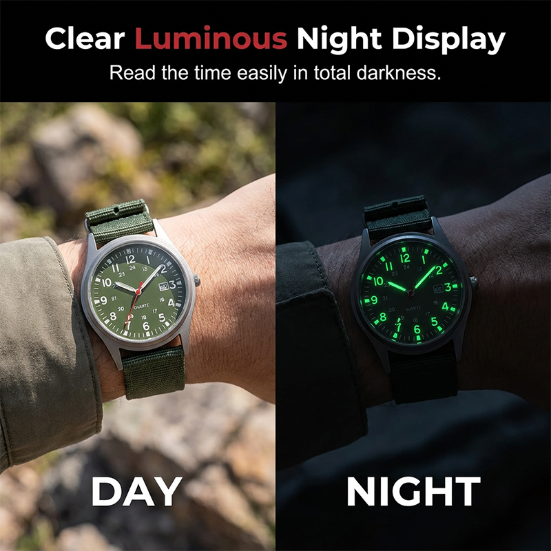 Classic Daily Wear Luminous Quartz Watch
