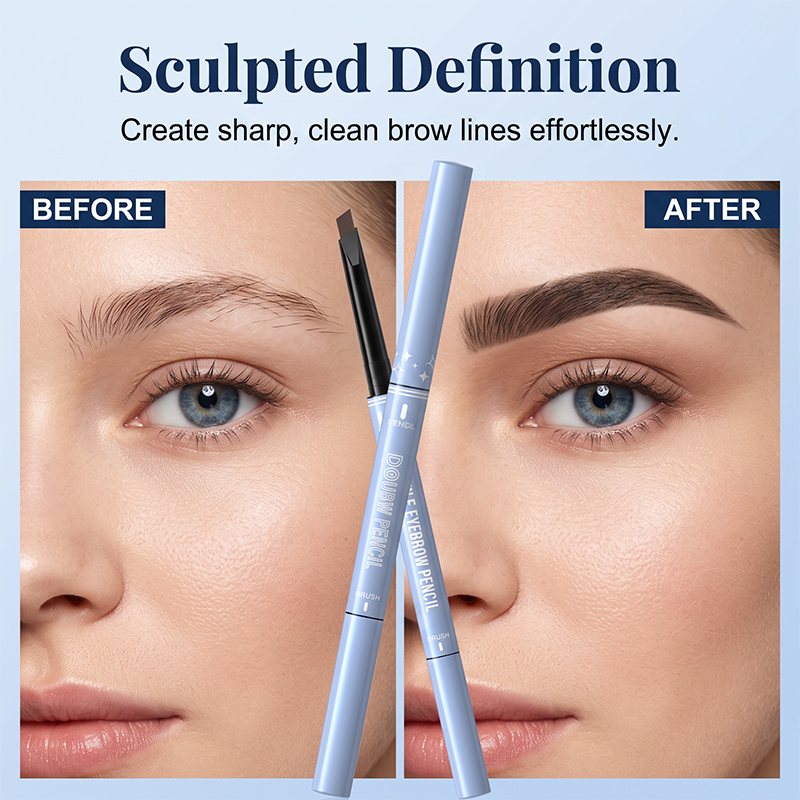 Double-Ended Waterproof Angled Eyebrow Pencil