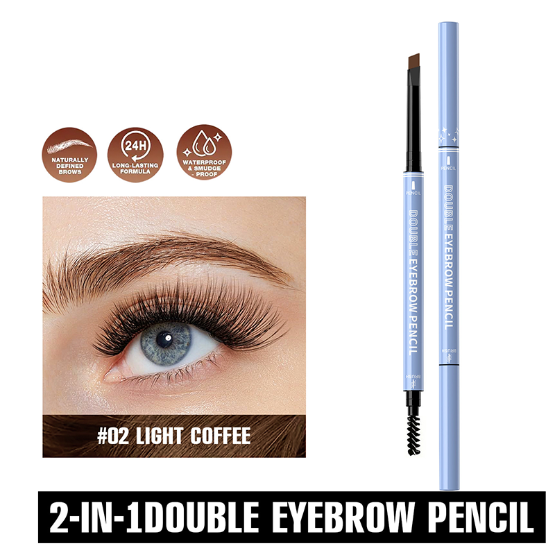 Double-Ended Waterproof Angled Eyebrow Pencil