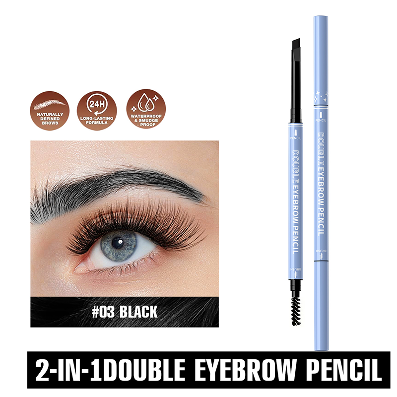 Double-Ended Waterproof Angled Eyebrow Pencil