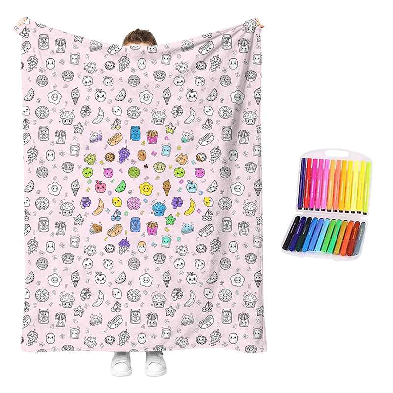 🔥LAST DAY SALE 50% OFF!!🎨✨Creative Cozy Coloring Blanket Kit – DIY Art & Relaxation Activity