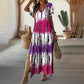 Women’s Causal V-Neck Gradient Dress