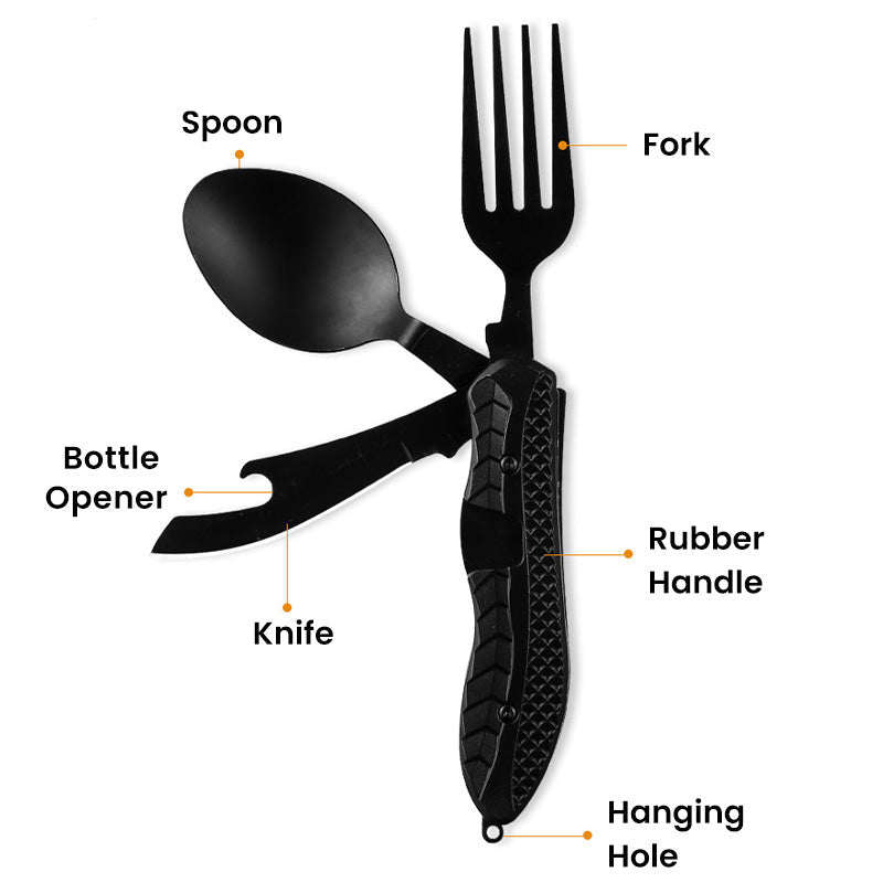 🏕️4-In-1 Outdoor Folding Multifunctional Tableware