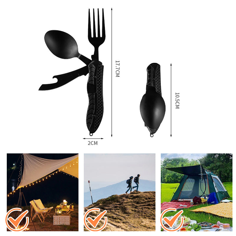 🏕️4-In-1 Outdoor Folding Multifunctional Tableware