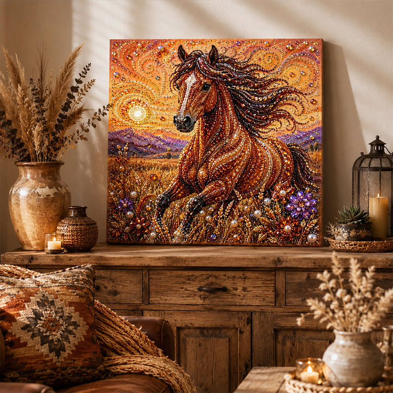 💛 Highland Cow Pearl Art DIY Kit – Relaxing DIY Craft to Create Stunning Coastal Artwork