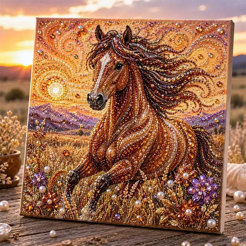 💛 Highland Cow Pearl Art DIY Kit – Relaxing DIY Craft to Create Stunning Coastal Artwork