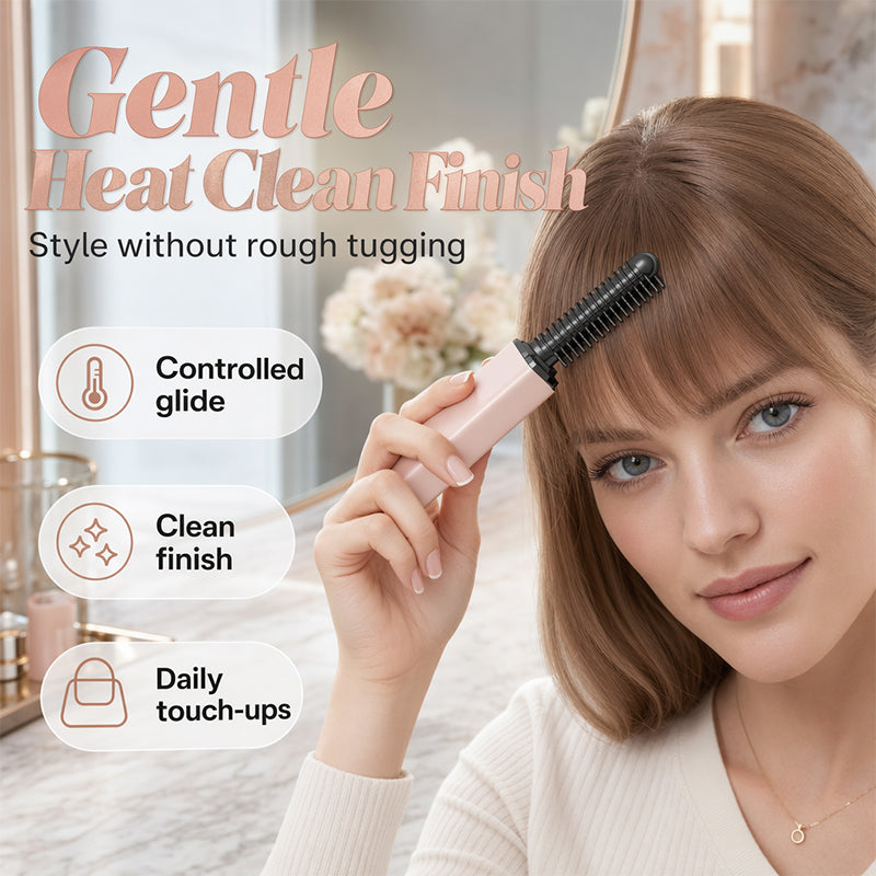 🏆 Last Day Special Price £9.99 !👩Shape hair in 3 seconds! Create gorgeous hairstyles anytime anywhere. 💁Portable Wireless Mini Bang Styling Comb