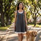 Women's Sleeveless Fake 2-Piece Dress
